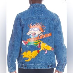 Nickelodeon “Members Only” men’s denim jacket Large